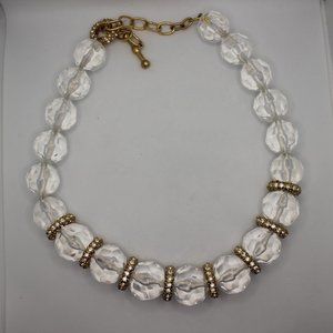 Clear with Rhinestones Statement Necklace